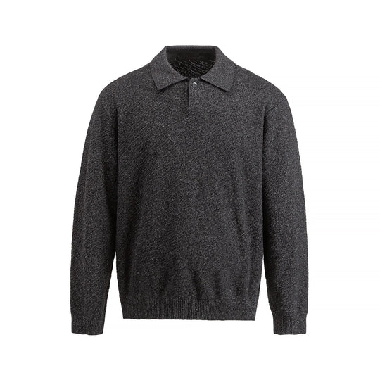 Herren Strick-Poloshirt mit strukturiertem Garn und relaxed Fit Nord Taschen