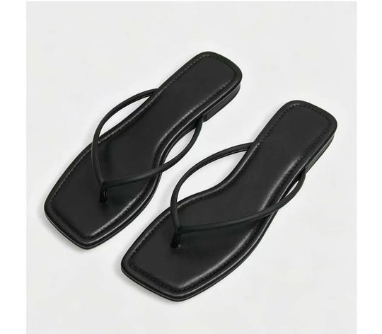 Damen Elegante und flache Zehentrenner mit minimalistischen Riemen