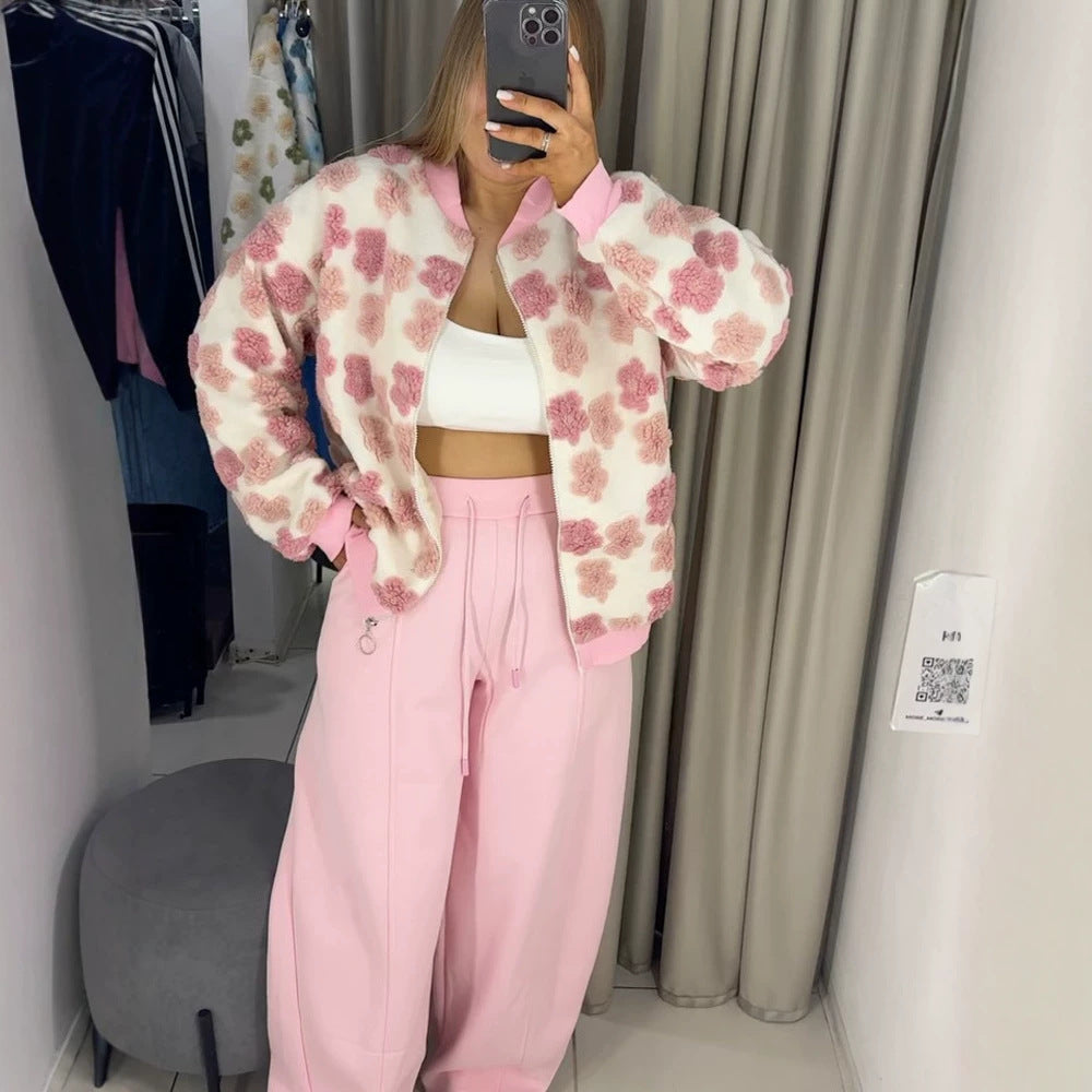 Damen Weite High‑Waist Sweatpants mit Bundkordel, Bügelfalte & Eingrifftaschen Nord Taschen