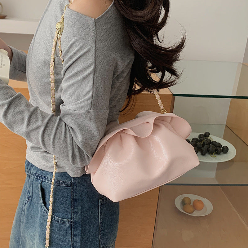 Damen elegante Clutch mit geflochtenem Kettenriemen und raffiniertem Design Nord Taschen