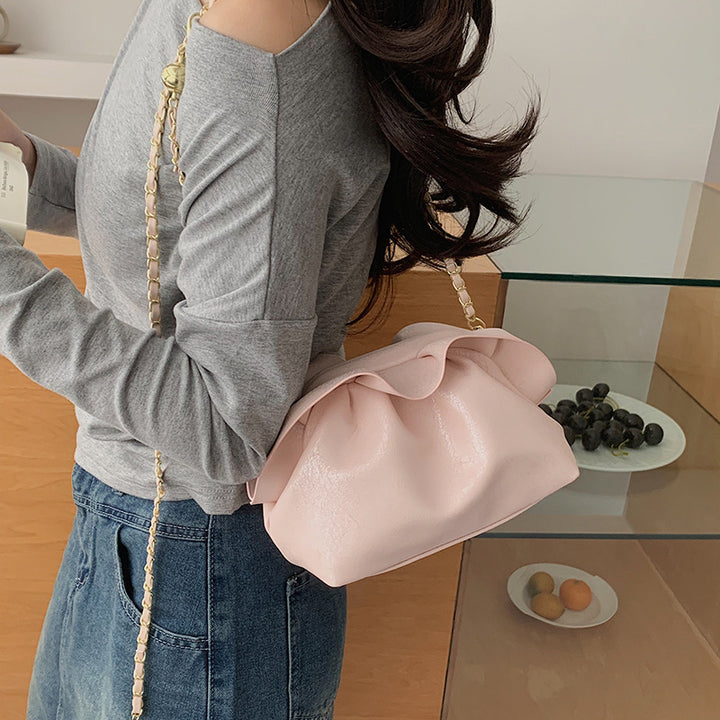 Damen elegante Clutch mit geflochtenem Kettenriemen und raffiniertem Design Nord Taschen