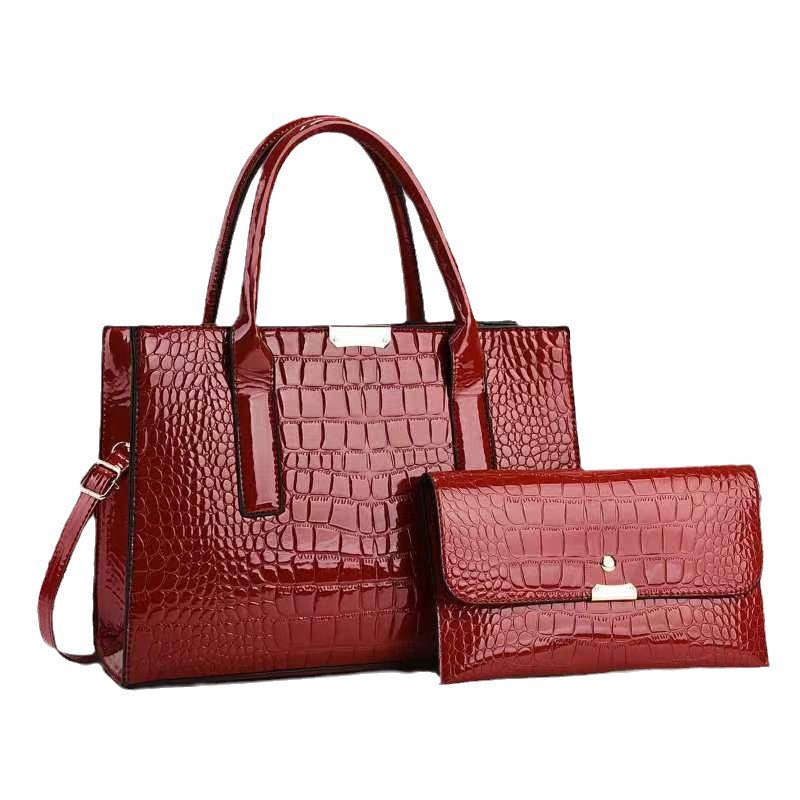 Damen elegante Shopper-Handtasche mit abnehmbarer Clutch Nord Taschen