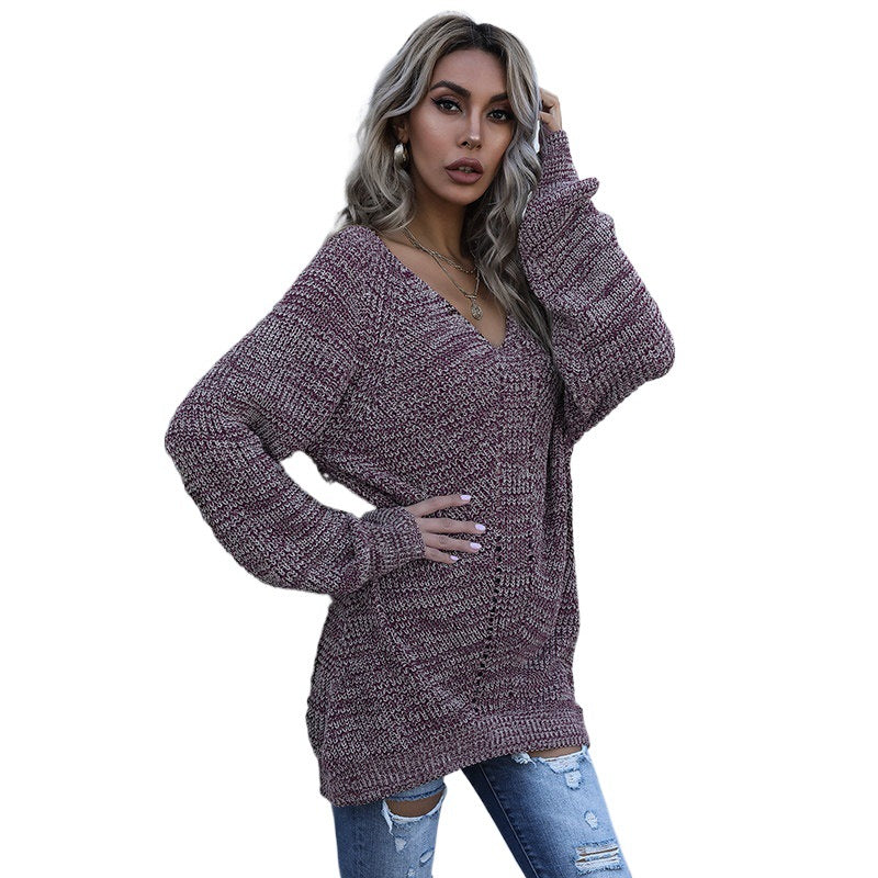 Damen Großer Strickpullover Nord Taschen