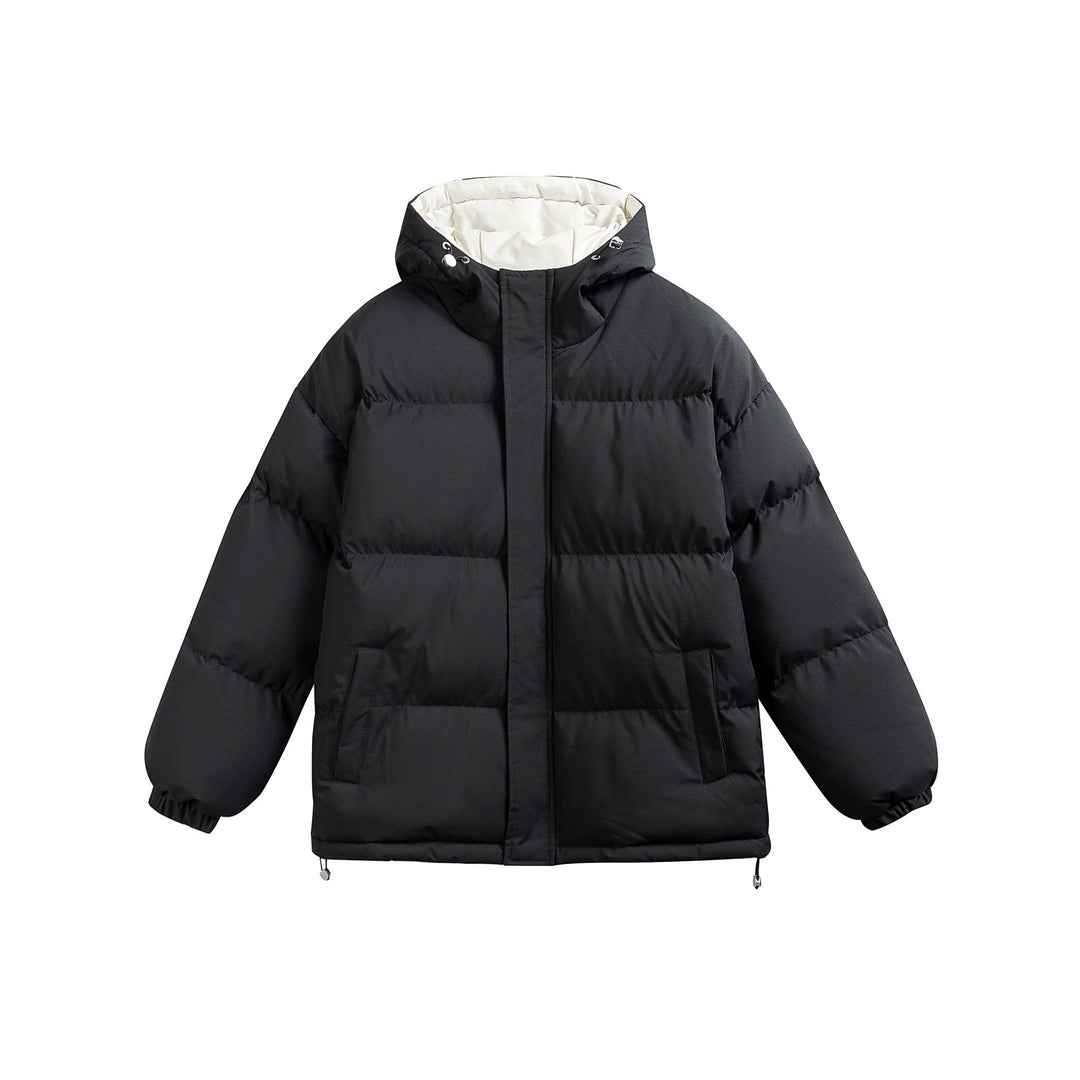 Damen Wattierte Kapuzen‑Steppjacke im Oversize‑Pufferschnitt mit Tunnelzugbund Nord Taschen