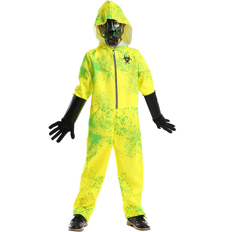 Unisex Sicherheitsanzug mit Kapuze und Gasmaske Nord Taschen
