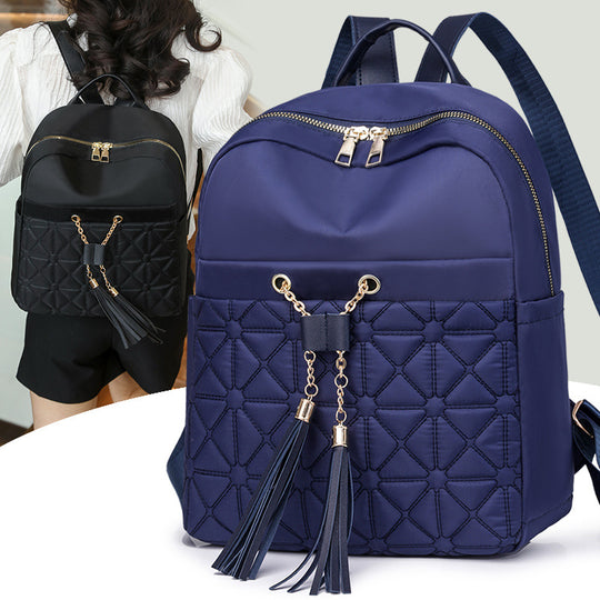 Damen eleganter Rucksack mit stilvollem Steppmuster und praktischen Quasten Nord Taschen