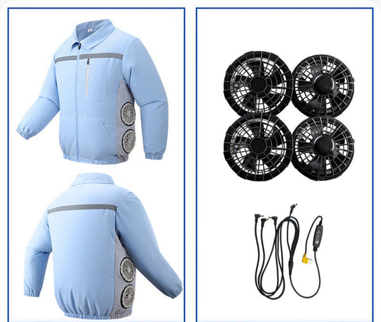 Unisex nan kühlende Ventilationsjacke mit integrierten seitlichen Lüftern und atmungsaktivem Funktionsmaterial Nord Taschen