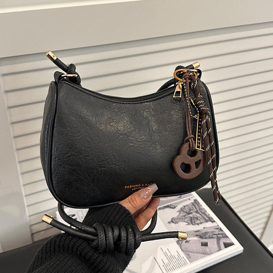 Damen Umhängetasche aus hochwertigem Kunstleder mit elegantem Knotenverschluss Nord Taschen