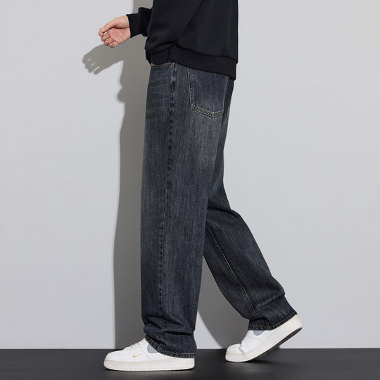 Herren Weite Denim-Jeans im Vintage-Look mit tiefer Leibhöhe und lässiger Passform Nord Taschen