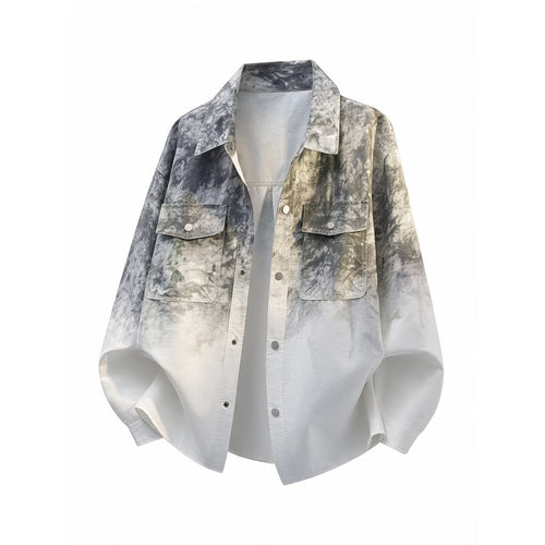 Damen Modische Overshirt-Jacke mit hohem Kragen und aufgesetzten Taschen Nord Taschen