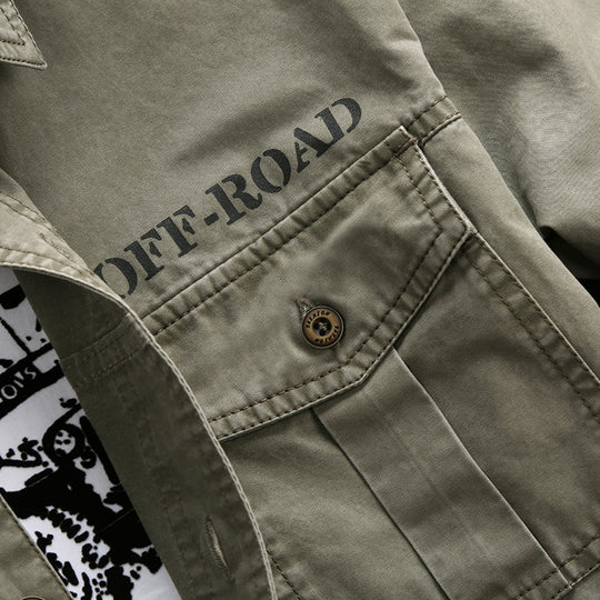Herren Longline Canvas-Overshirt im Utility-Stil mit Brustpattentaschen Nord Taschen