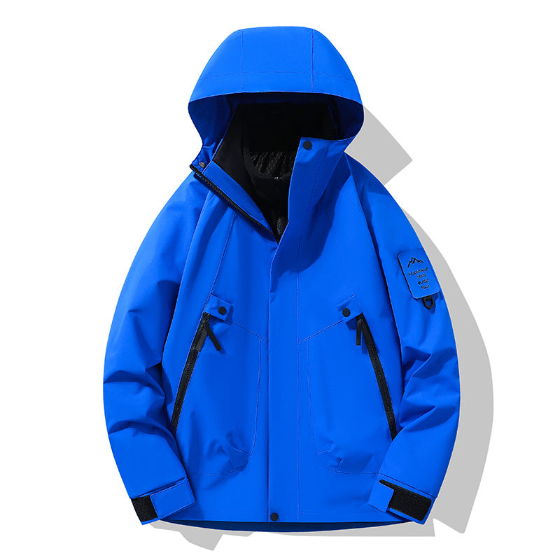 Unisex Wasserdichte, atmungsaktive Hardshell-Outdoorjacke mit Kapuze Nord Taschen