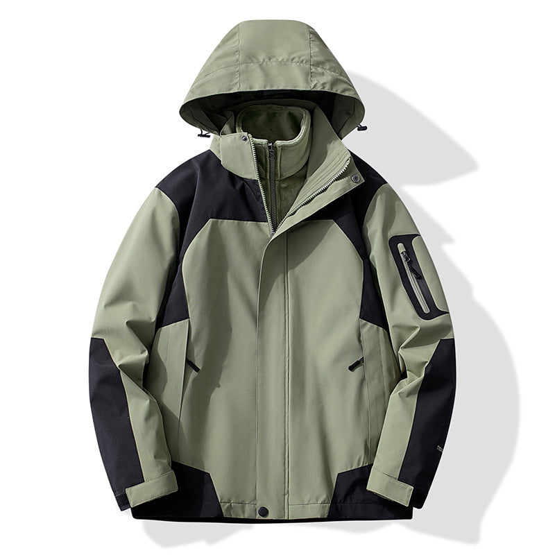 Damen Multifunktionale Trekking-Softshelljacke mit herausnehmbarer Fleece‑Innenlage und Kapuze Nord Taschen