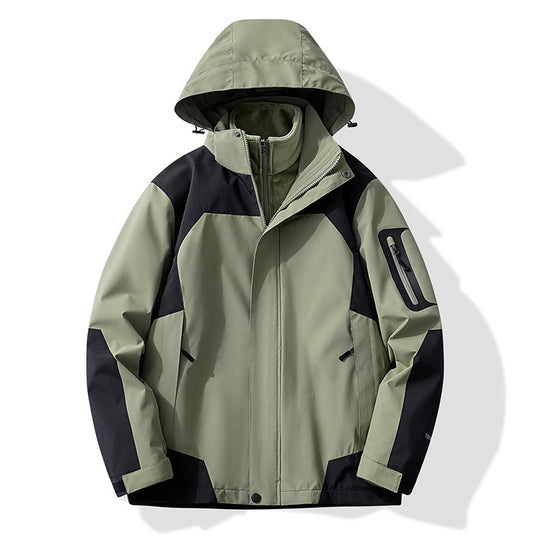 Damen Multifunktionale Trekking-Softshelljacke mit herausnehmbarer Fleece‑Innenlage und Kapuze Nord Taschen