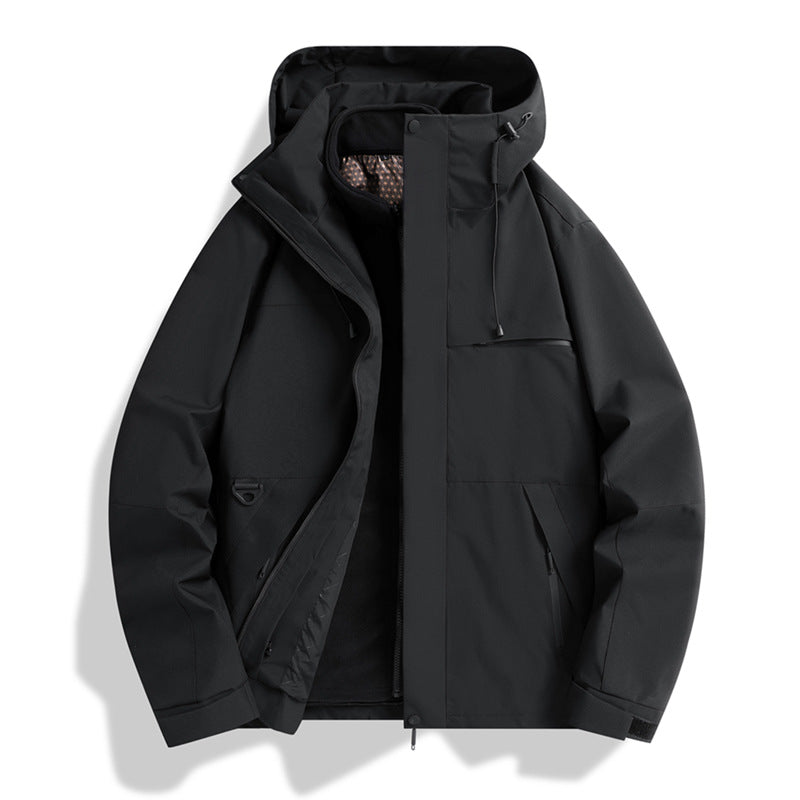 Herren Urban-Softshelljacke mit abgedichteten Nähten, verstellbarer Kapuze und minimalistischen Taschen Nord Taschen