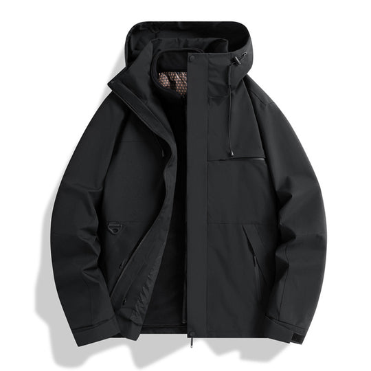 Herren Urban-Softshelljacke mit abgedichteten Nähten, verstellbarer Kapuze und minimalistischen Taschen Nord Taschen