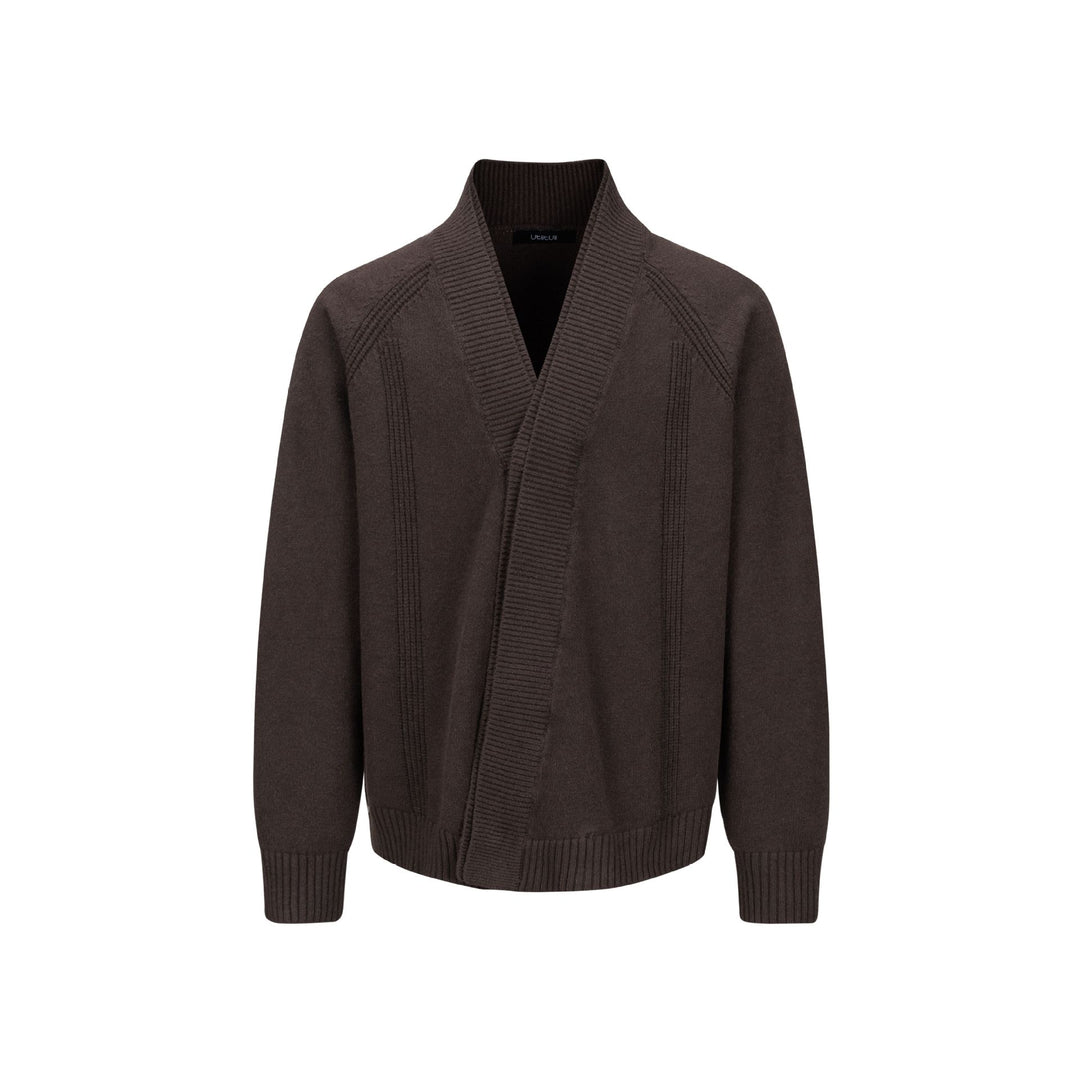 Herren Grobstrick-Cardigan mit Schalkragen und Rippenbündchen Nord Taschen