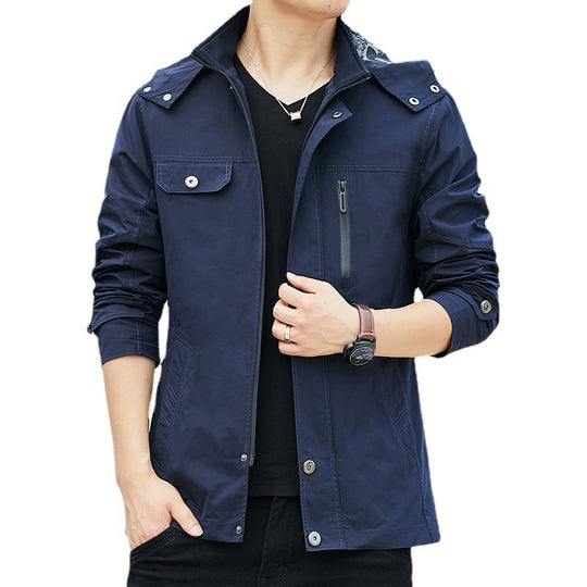 Herren Leichter Kapuzen-Fieldblouson im Casual-Utility-Stil Nord Taschen