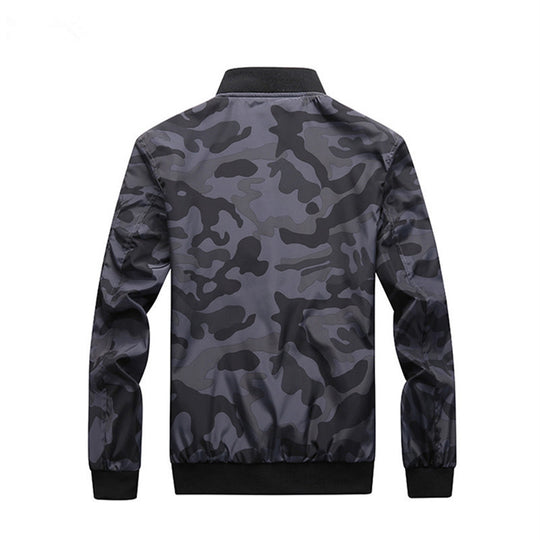 Herren Camouflage-Bomberjacke mit Ärmeltasche, elastischen Bündchen und leichter Windbreaker-Qualität Nord Taschen