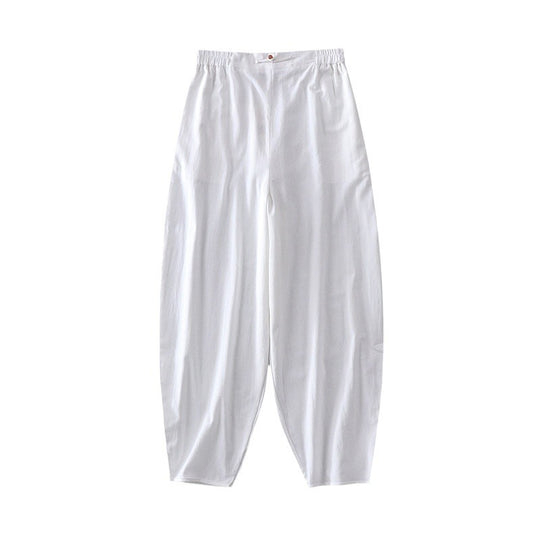 Damen Lässige, weite Haremshose mit elastischem Bund und tapered Knöchel Nord Taschen