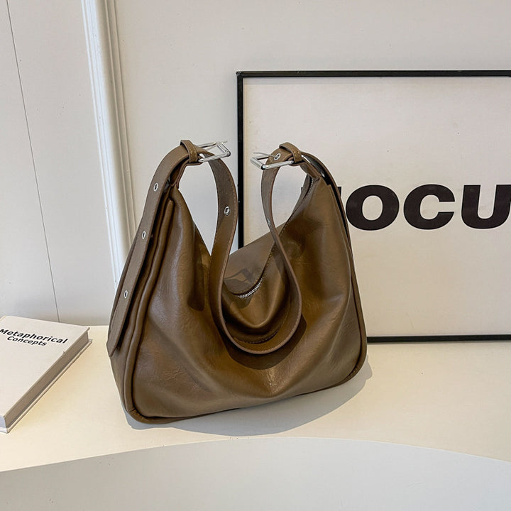 Damen Hobo-Tasche aus geschmeidigem Kunstleder mit verstellbarem Schulterriemen Nord Taschen
