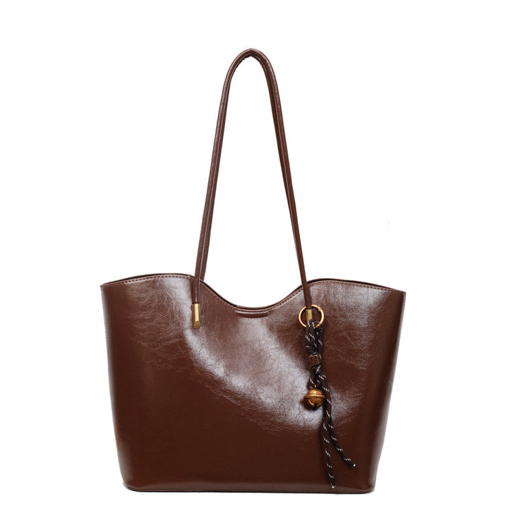Damen elegante Shopper-Tasche mit dekorativem Anhänger Nord Taschen