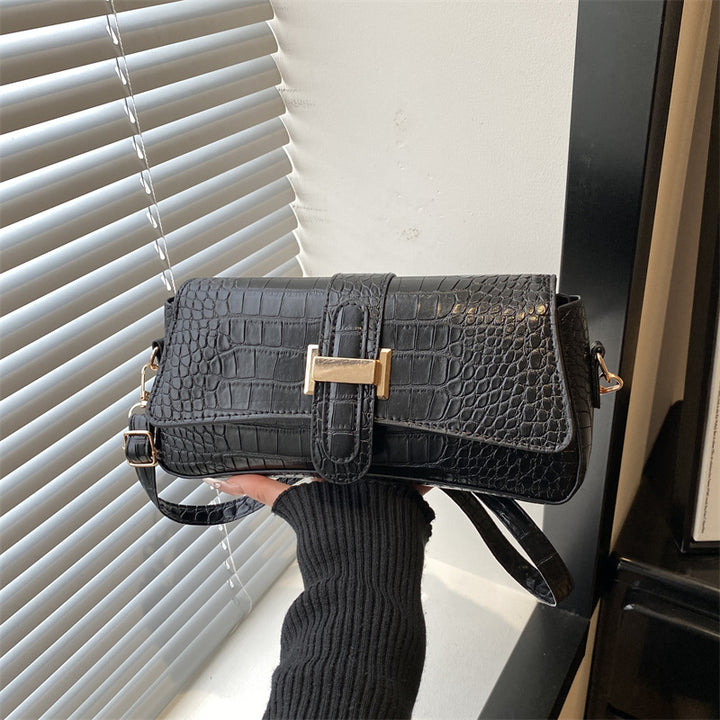 Damen Clutch-Tasche im edlen Kroko-Look mit praktischem Klappverschluss Nord Taschen