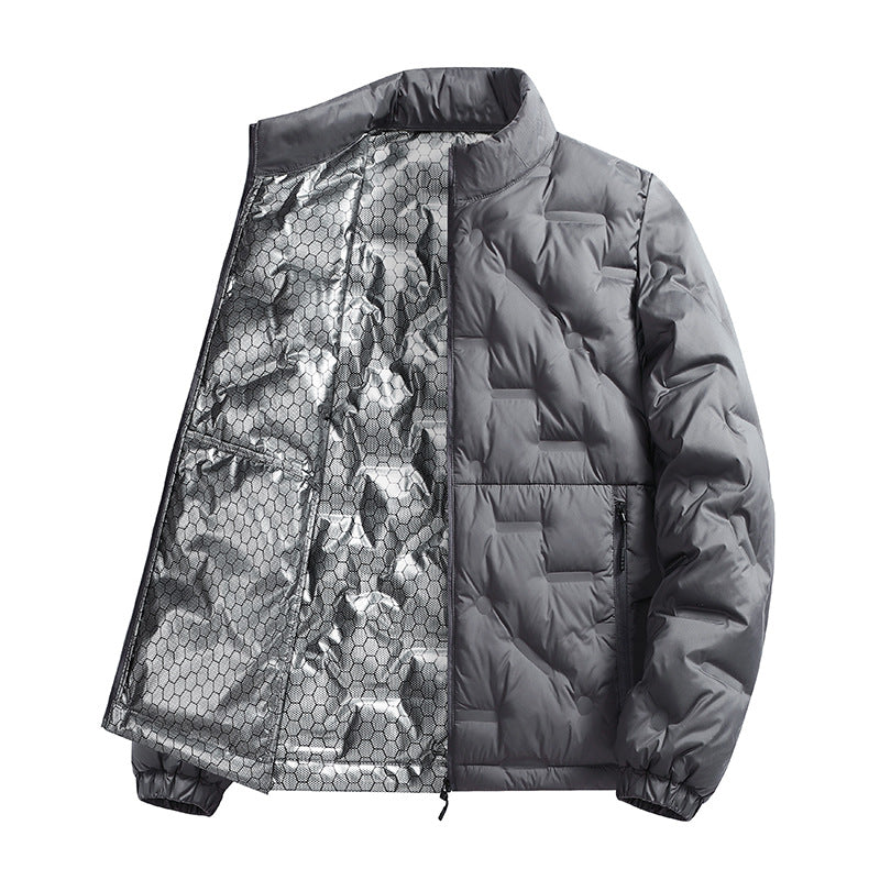 Herren Leichte gesteppte Thermojacke mit Stehkragen und Reißverschlusstaschen Nord Taschen