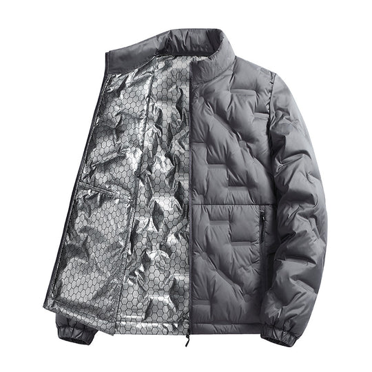Herren Leichte gesteppte Thermojacke mit Stehkragen und Reißverschlusstaschen Nord Taschen