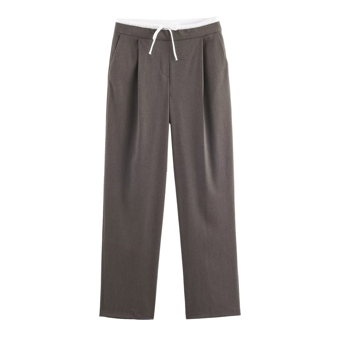 Damen 60+ weite Highwaist Palazzohose mit Tunnelzugbund und Bügelfalte Nord Taschen