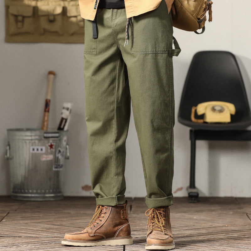 Herren Tapered-Cargohose im Utility-Stil mit gekrempeltem Saum und elastischem Bund Nord Taschen