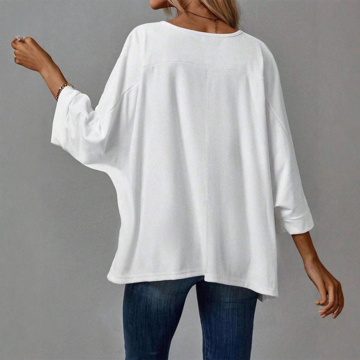 Damen Oversized Oberteil mit lässigem Schnitt und überschnittenen Ärmeln