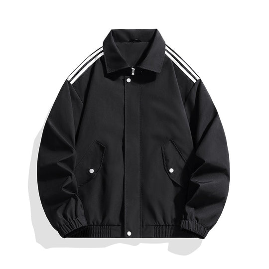 Herren Sportlich-urbane Oversize Bomberjacke mit geripptem Saum, Druckknopfblende & Schulterstreifen Nord Taschen