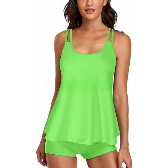 Damen Sportliches Tankini-Set mit bequemem Shorts und verstellbaren Trägern Nord Taschen