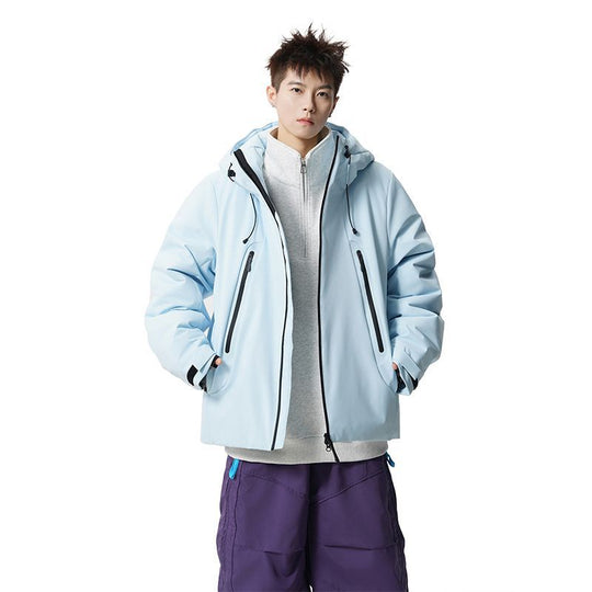 Herren wattierte, wasserabweisende Tech-Outdoorjacke mit Kapuze Nord Taschen