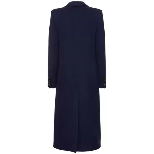 Damen Midilanger Einreihiger Tailoring‑Mantel mit schmalem Revers und Pattentaschen Nord Taschen