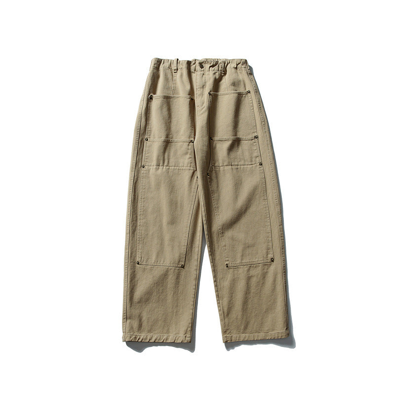 Herren weite Utility-Arbeitshose mit aufgesetzten Patch‑Taschen und elastischem Bund Nord Taschen