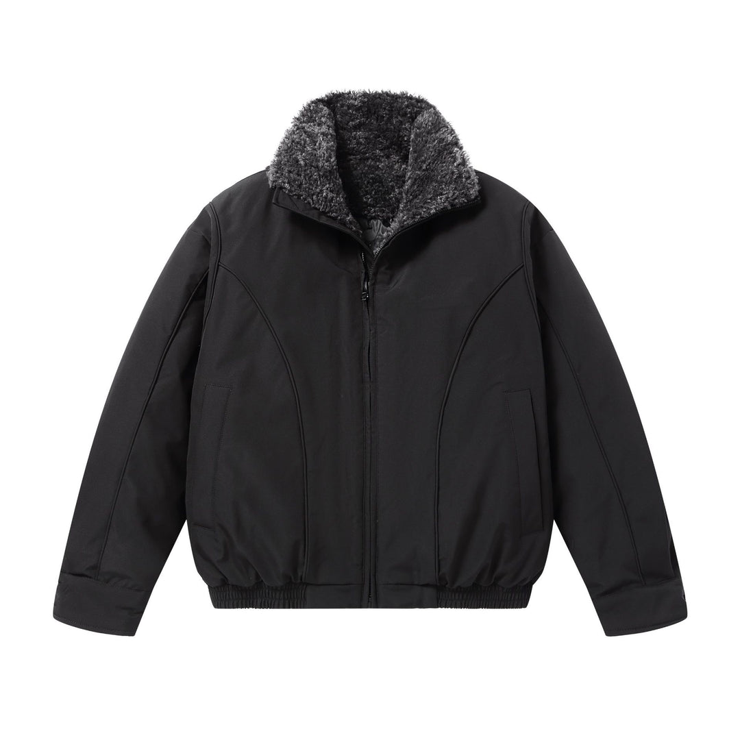 Herren Kurz geschnittene Thermobomberjacke mit hohem Teddykragen Nord Taschen