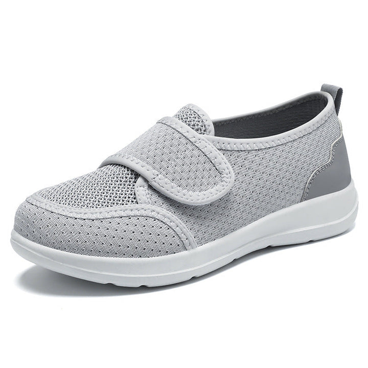 Damen Atmungsaktive Slip-On Freizeitschuhe mit verstellbarem Klettverschluss