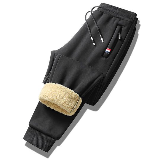 Herren Fleecegefütterte Jogginghose mit Teddyinnenfutter, Kordelzug und schmaler Bündchenpassform Nord Taschen