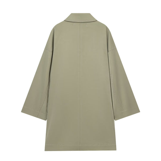 Damen Weitgeschnittener Cape‑Mantel mit verdeckter Knopfleiste und aufgesetzten Taschen Nord Taschen