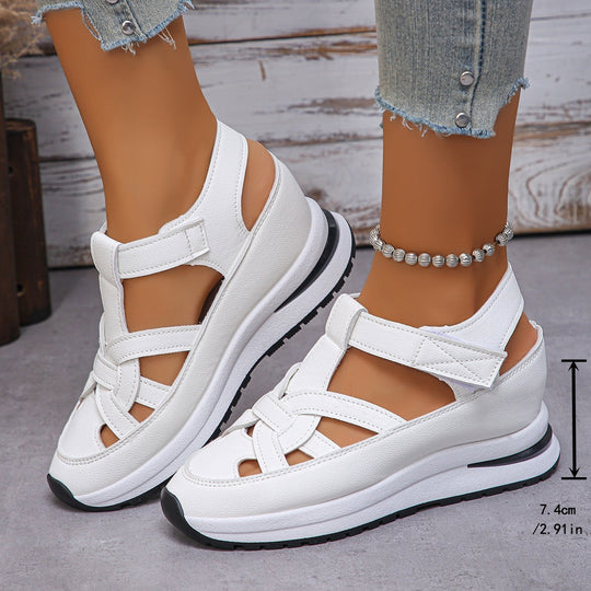 Damen Plateau-Sandalen mit verstellbarem Riemendesign und ergonomischer Dämpfung