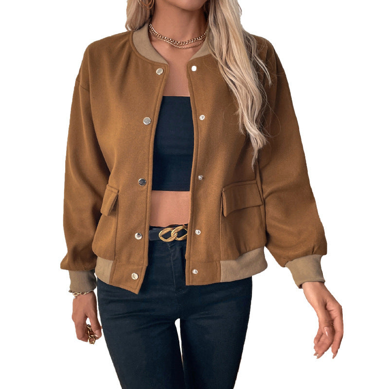 Damen Lässige Bomberjacke Nord Taschen