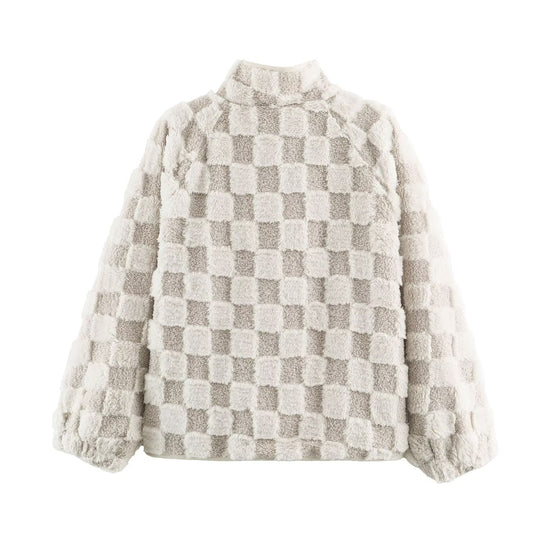 Damen Leichte wattierte Windjacke mit Stehkragen und Polka‑Dot‑Print Nord Taschen