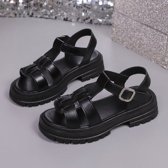 Damen komfortable Riemensandalen mit modischer Schnallenverzierung
