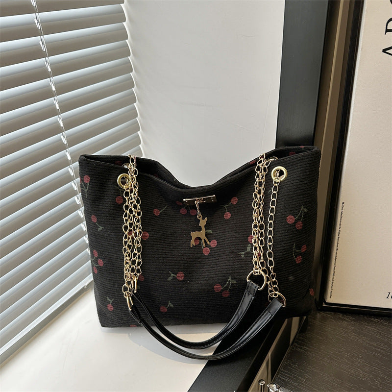 Damen Umhängetasche mit floralem Kirschmotiv Nord Taschen