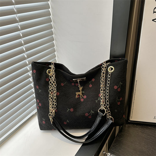 Damen Umhängetasche mit floralem Kirschmotiv Nord Taschen