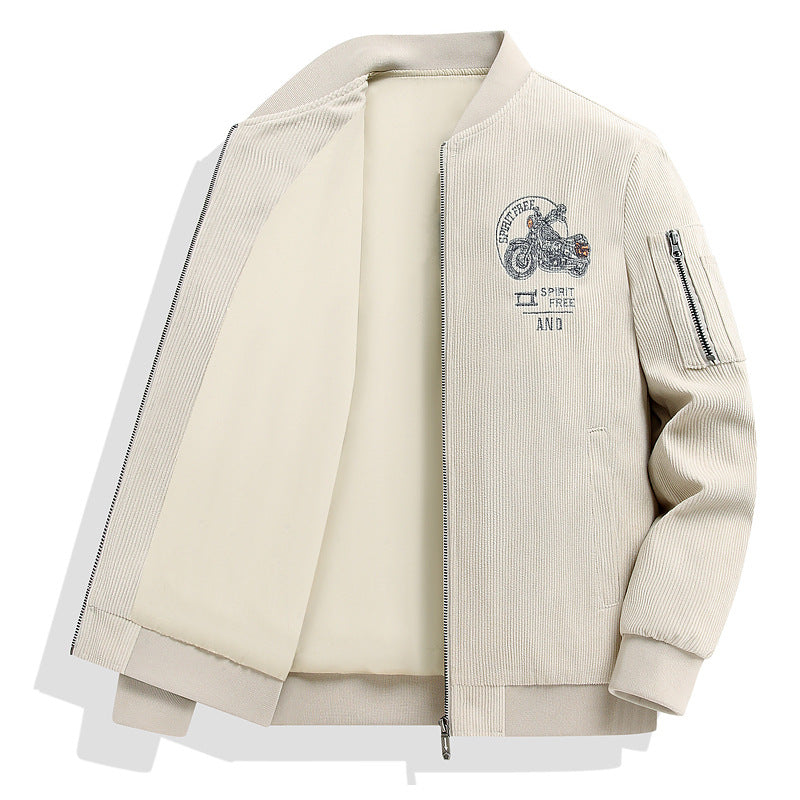 Herren Modische Bomberjacke mit stylischem Motorrad-Design Nord Taschen