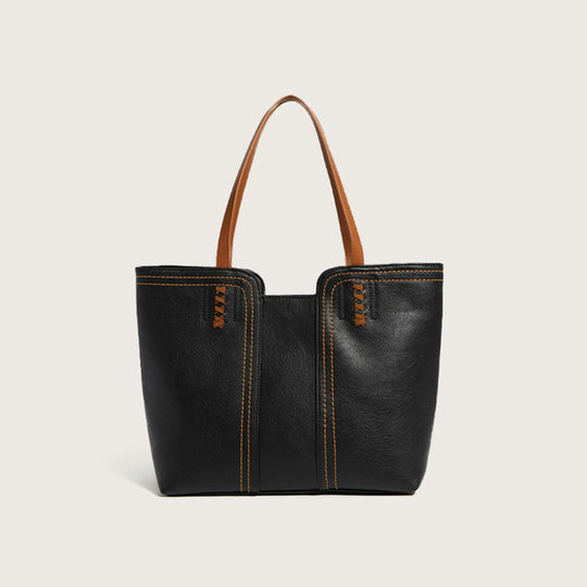 Damen Tote-Bag aus hochwertigem Kunstleder mit dekorativen Nähten Nord Taschen