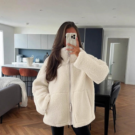 Nord Taschen | Damen Oversized Fleecejacke – Weich, Warm & Lässig